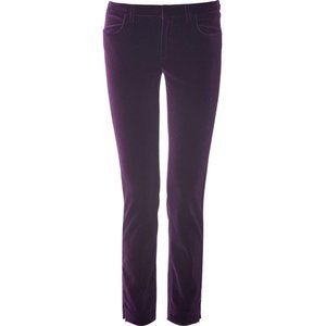 Victoria Beckham Purple Velvet Ankle Pants